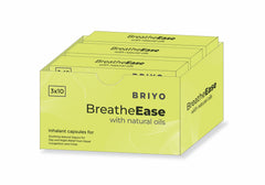 Briyo BreatheEase - For Trouble-Free Breathing During Common Cold, Fast Relief for Respiratory Congestion