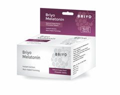 Briyo Melatonin 3 mg Natural grape flavoured Chewable Tablets -Relaxation & Restful Sleep Support